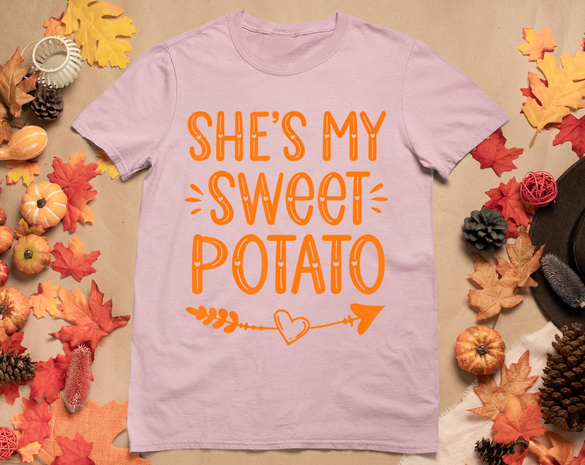 Thanksgiving Matching Couples She's My Sweet Potato I Yam T-Shirt