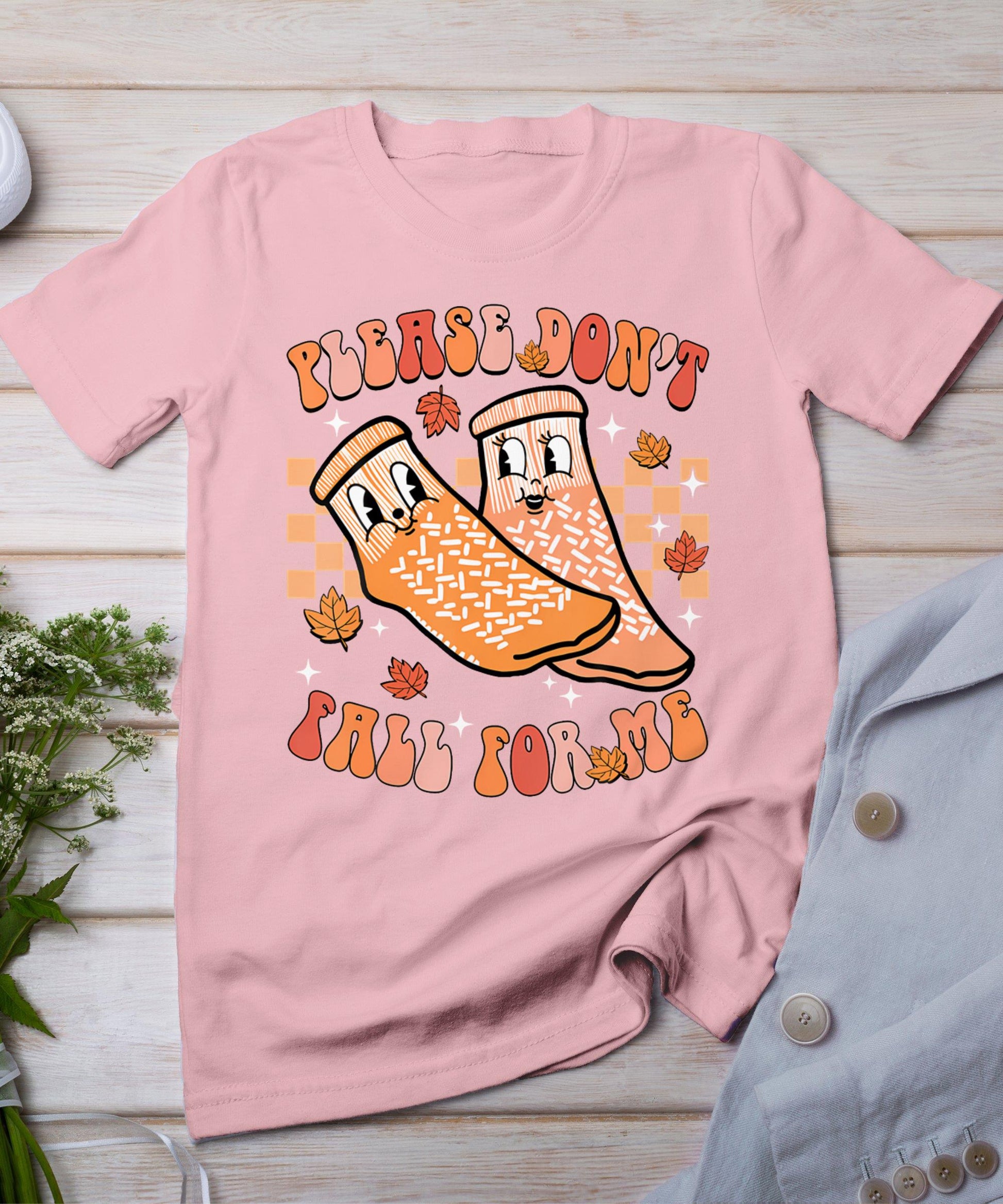 Nurse Retro Autumn Non Slip Socks Please Don't Fall For Me T-Shirt