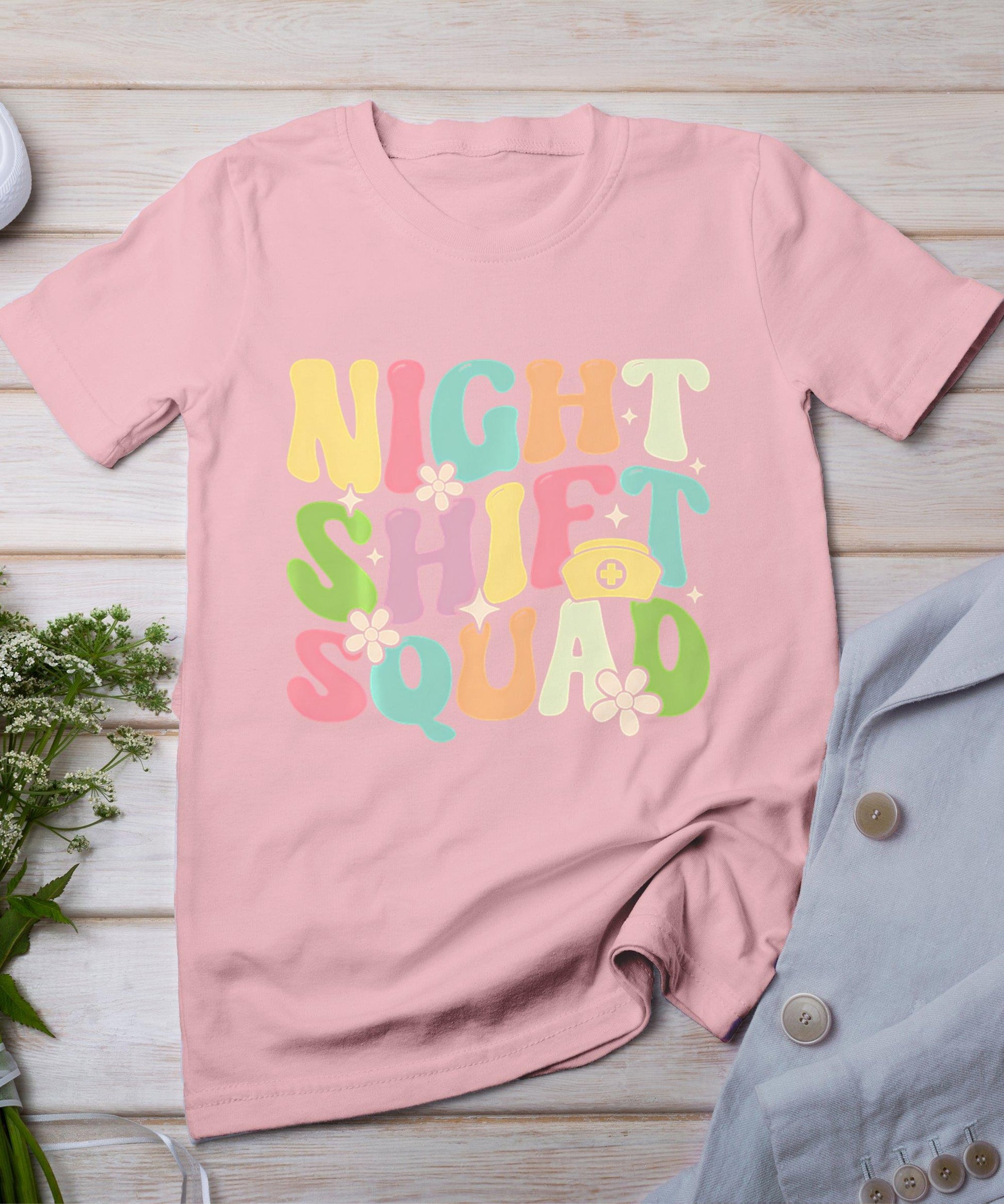 Funny Nursing Rn Lpn Cna Owls Night Shift Lover For Nurse T-Shirt