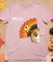 Turkey Moo Funny Thanksgiving T-Shirt