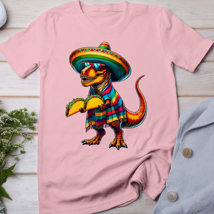T-Rex Dinosaur Taco Lover Cinco De Mayo Sombrero Poncho T-Shirt
