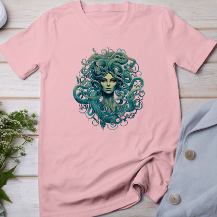 Medusa Greek Mythology Ancient Dark Retro Design Halloween T-Shirt