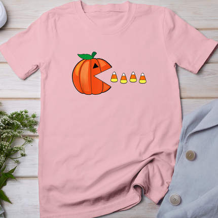 Funny Halloween Pumpkin Eating Candy Corn Gift T-Shirt
