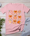 Retro Coquette Bow Teacher Fall Autumn Thanksgiving T-Shirt