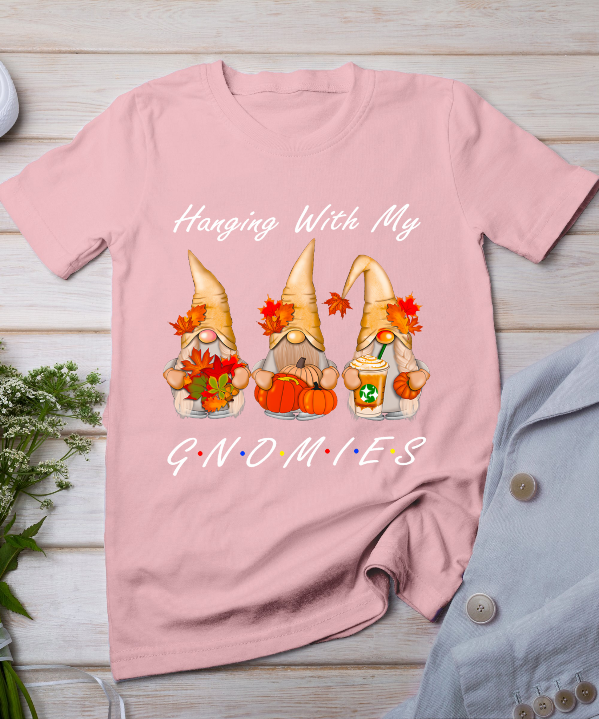 Funny Thanksgiving Shirts For Women Gnome - Gnomies Lover T-Shirt