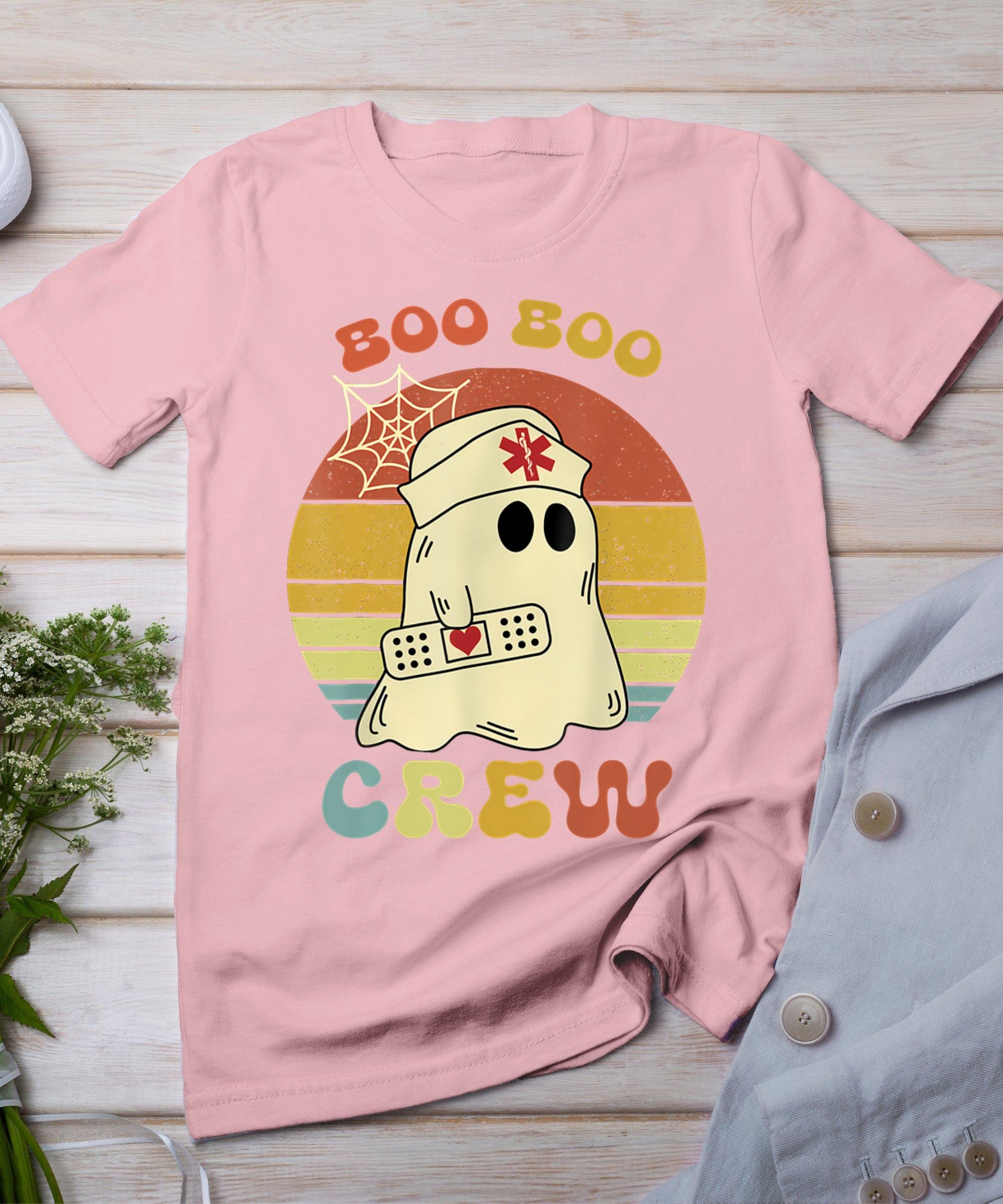 Boo Boo Crew Halloween Ghost Nurse T-Shirt