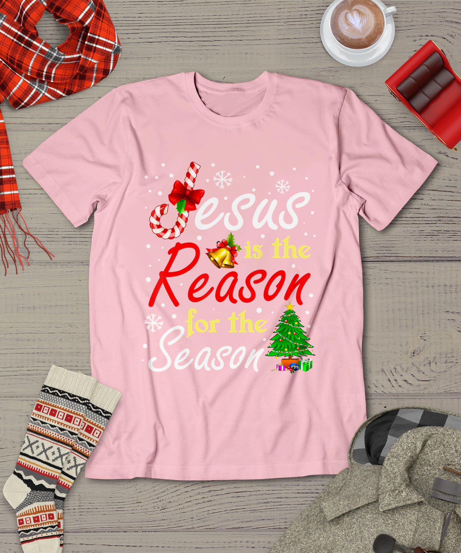 Christian Jesus The Reason Christmas Stocking Stuffer Gifts T-Shirt