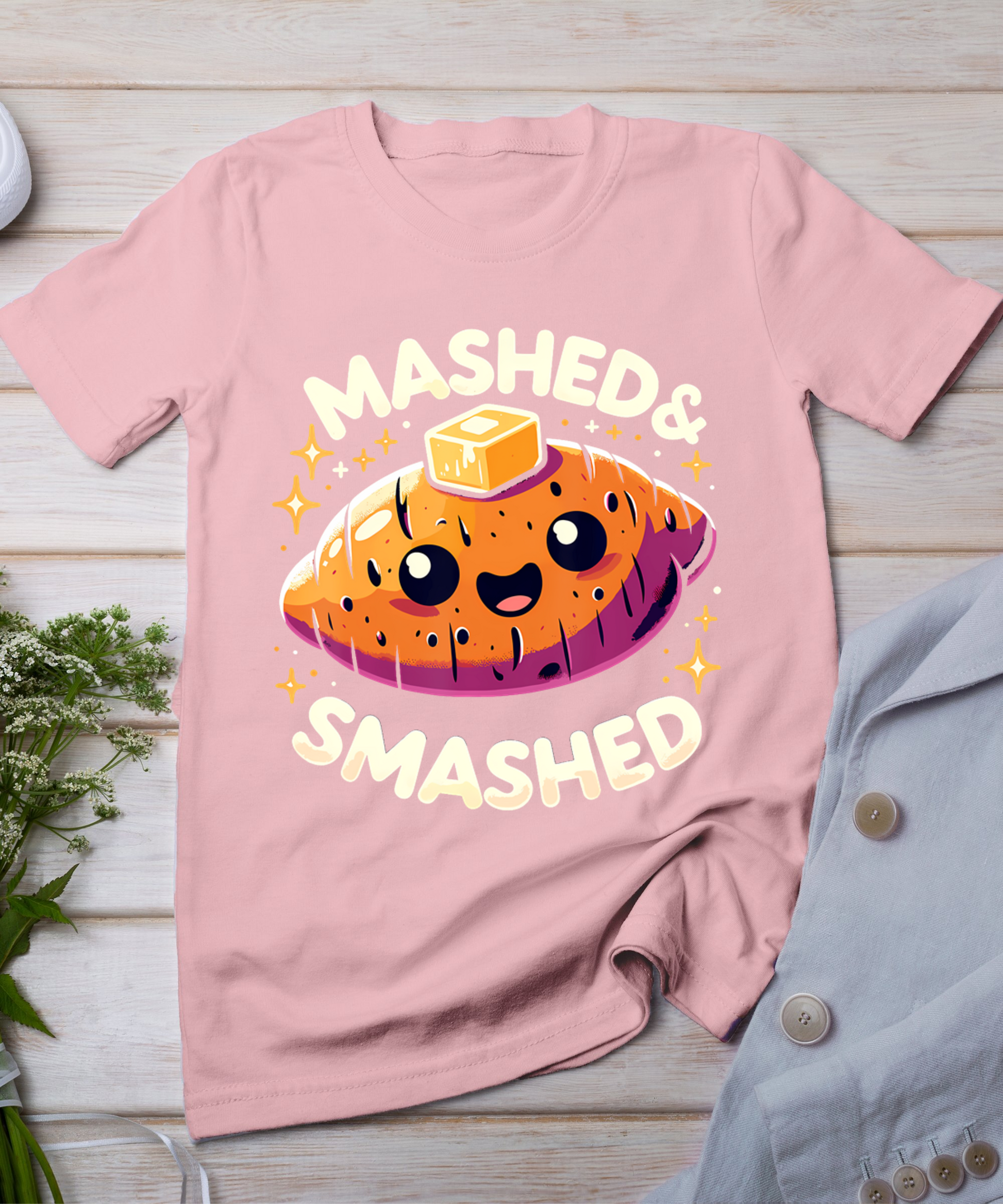 Thanksgiving Mashed  Smashed Funny Sweet Potato T-Shirt