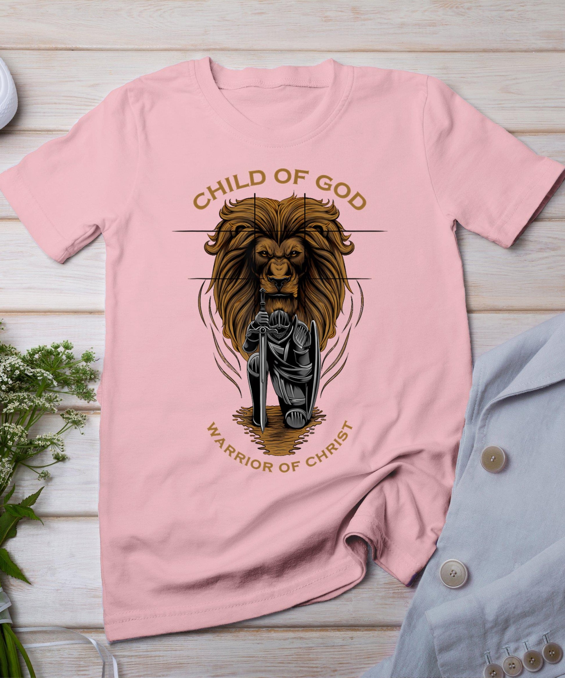 Child Of God Warrior Of Christ Jesus Christian Faith Graphic T-Shirt