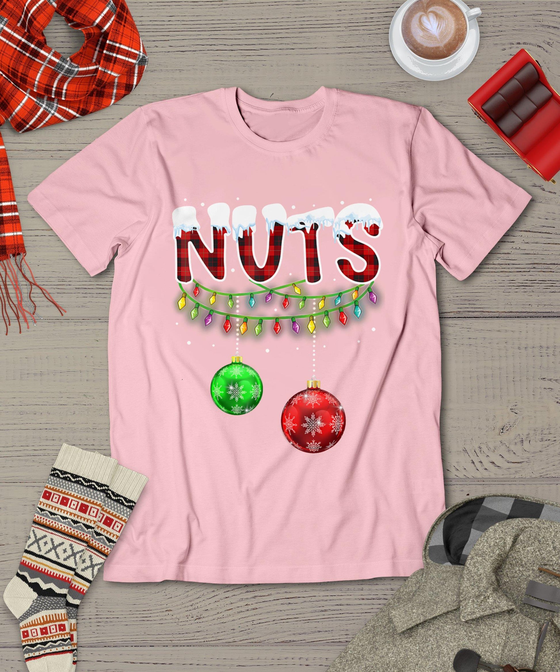 Chest Nuts Funny Matching Chestnuts Christmas Couples Nuts T-Shirt