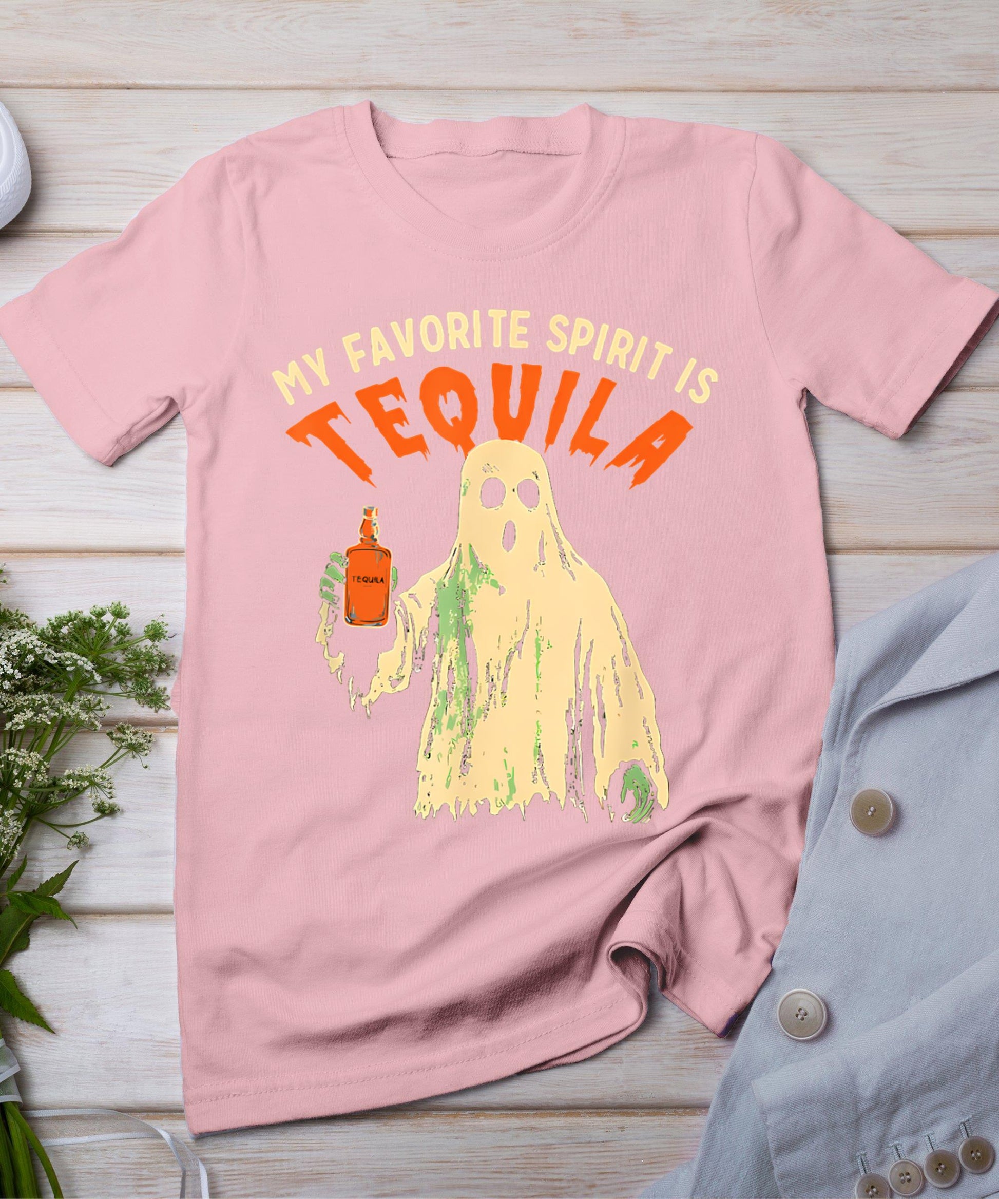 My Favorite Spirit Is Tequila Funny Halloween Party Adult T-Shirt