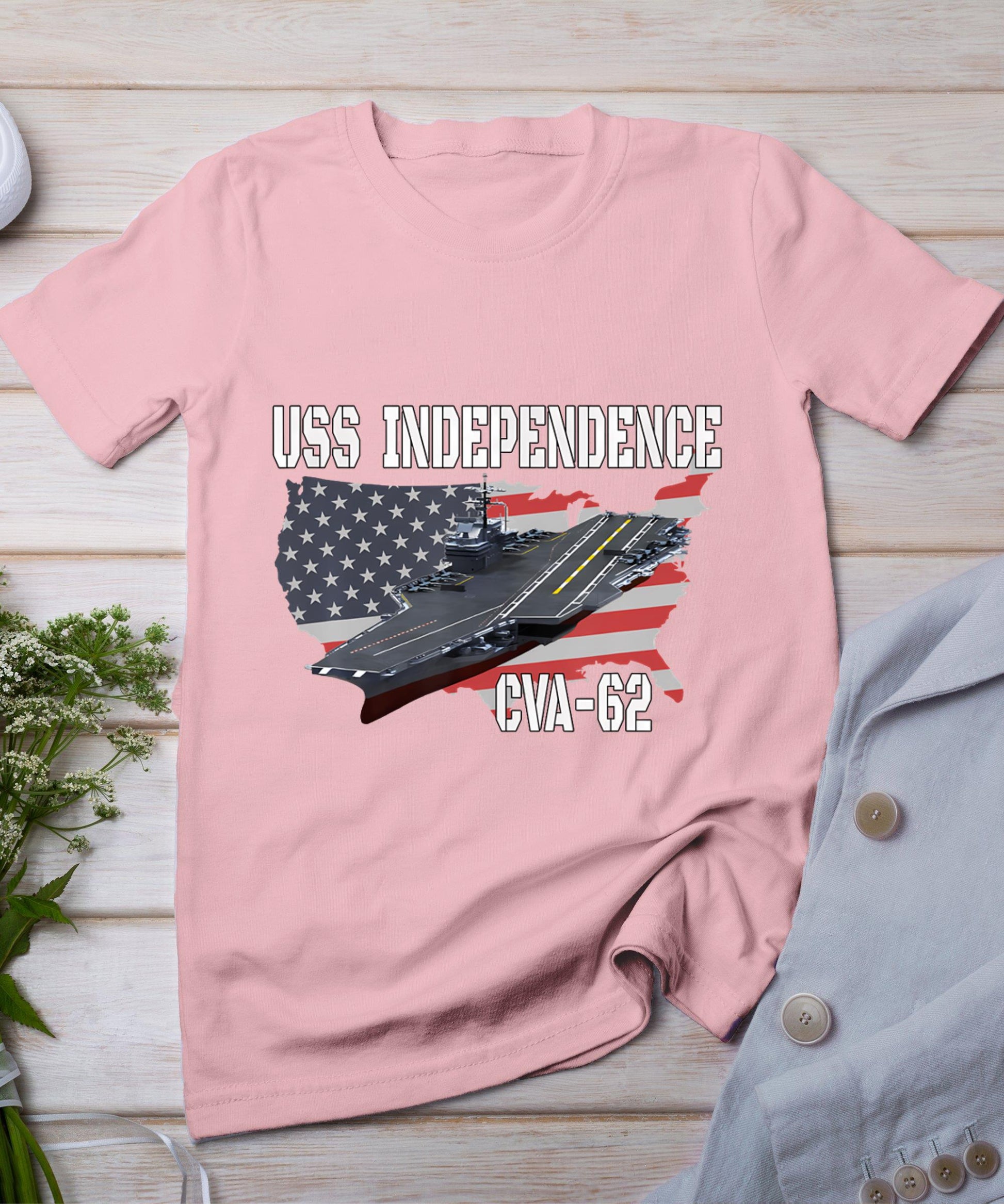 Uss Independence Cva-62 Aircraft Carrier Veterans Day T-Shirt