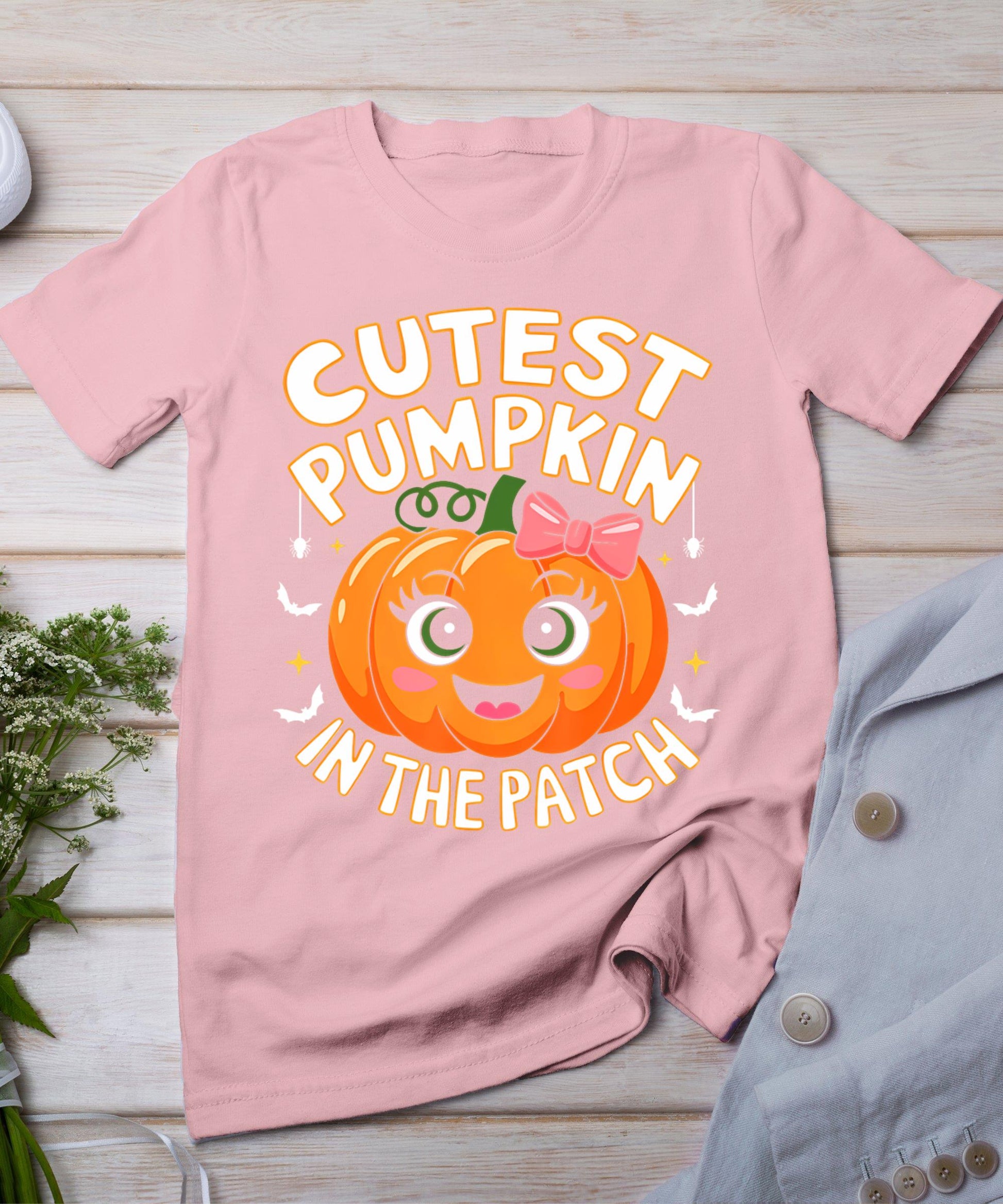 Halloween Shirts For Girls Kids Cutest Pumpkin In The Patch T-Shirt