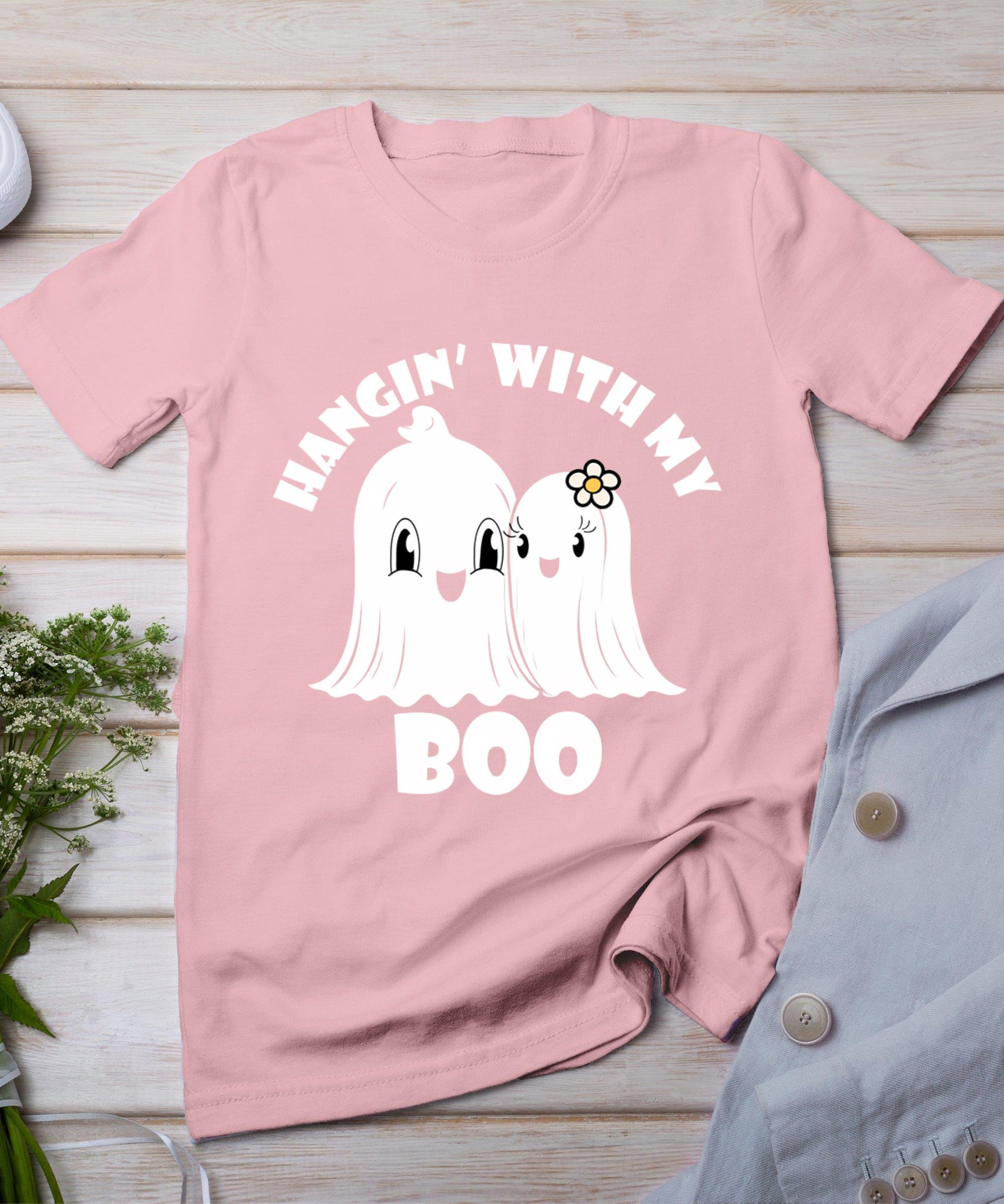 Hangin' With My Boo Couples Halloween Adult Costume His Her T-Shirt