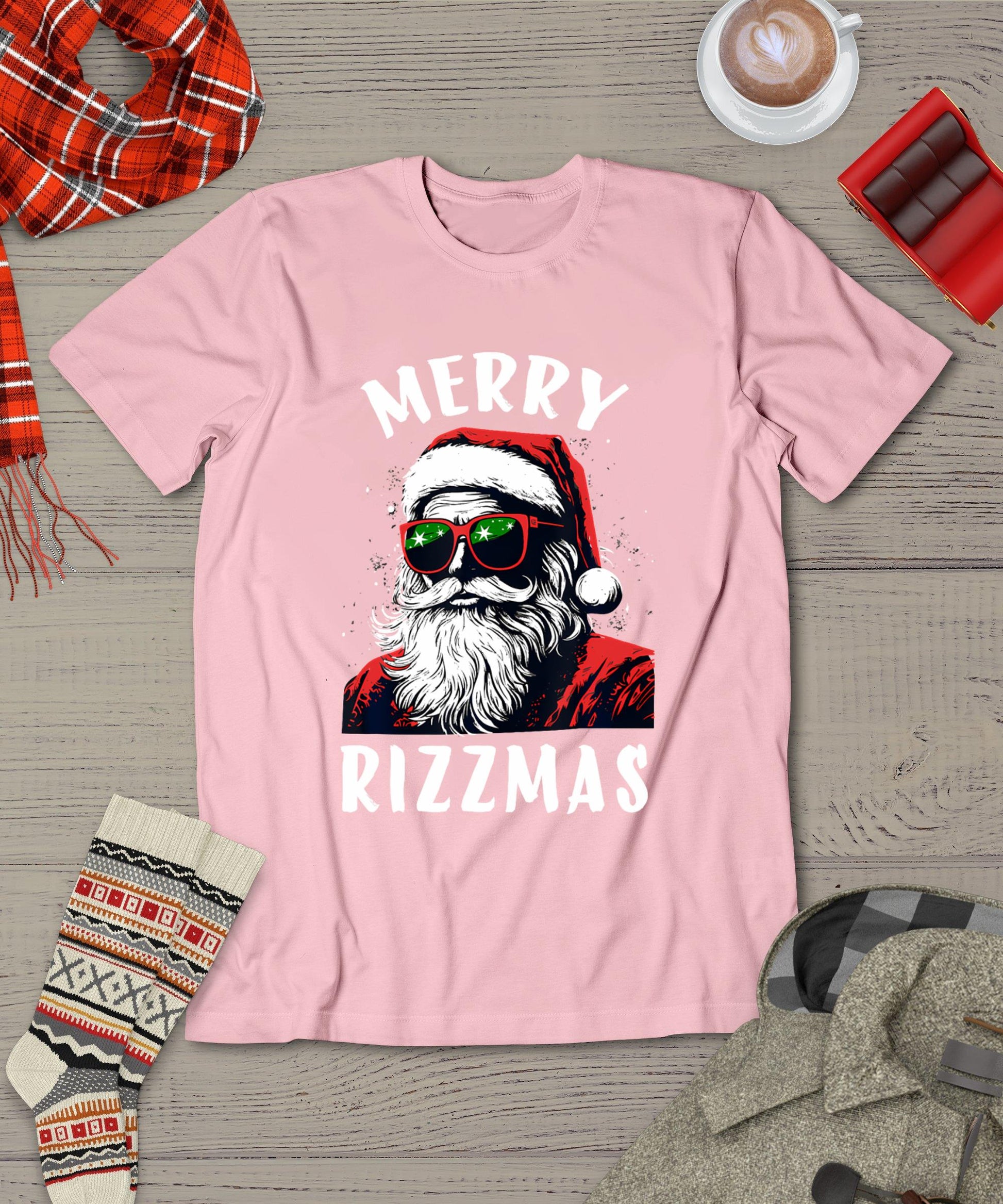 Funny Merry Rizzmas Christmas Rizz Santa Claus Charisma Cool T-Shirt