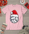 Christmas Volleyball Ball Santa Hat Funny Sport Xmas Girls T-Shirt