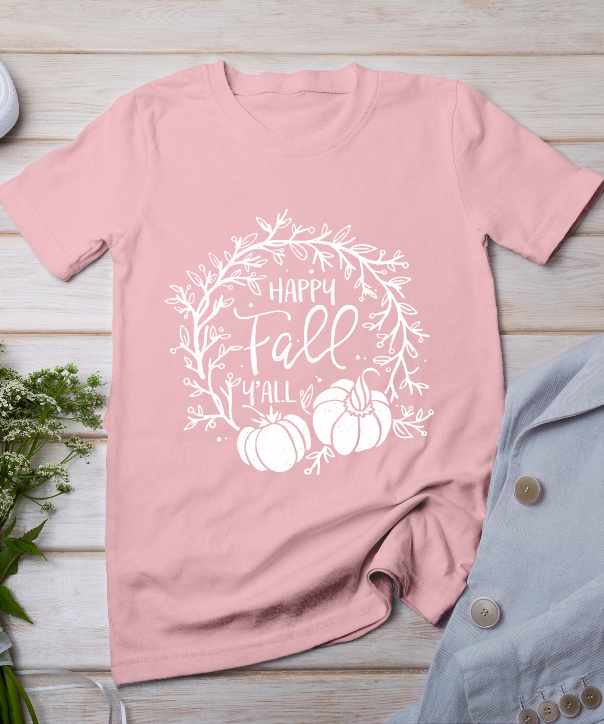 Funny Happy Fall Y'All Thanksgiving Day Gifts T-Shirt