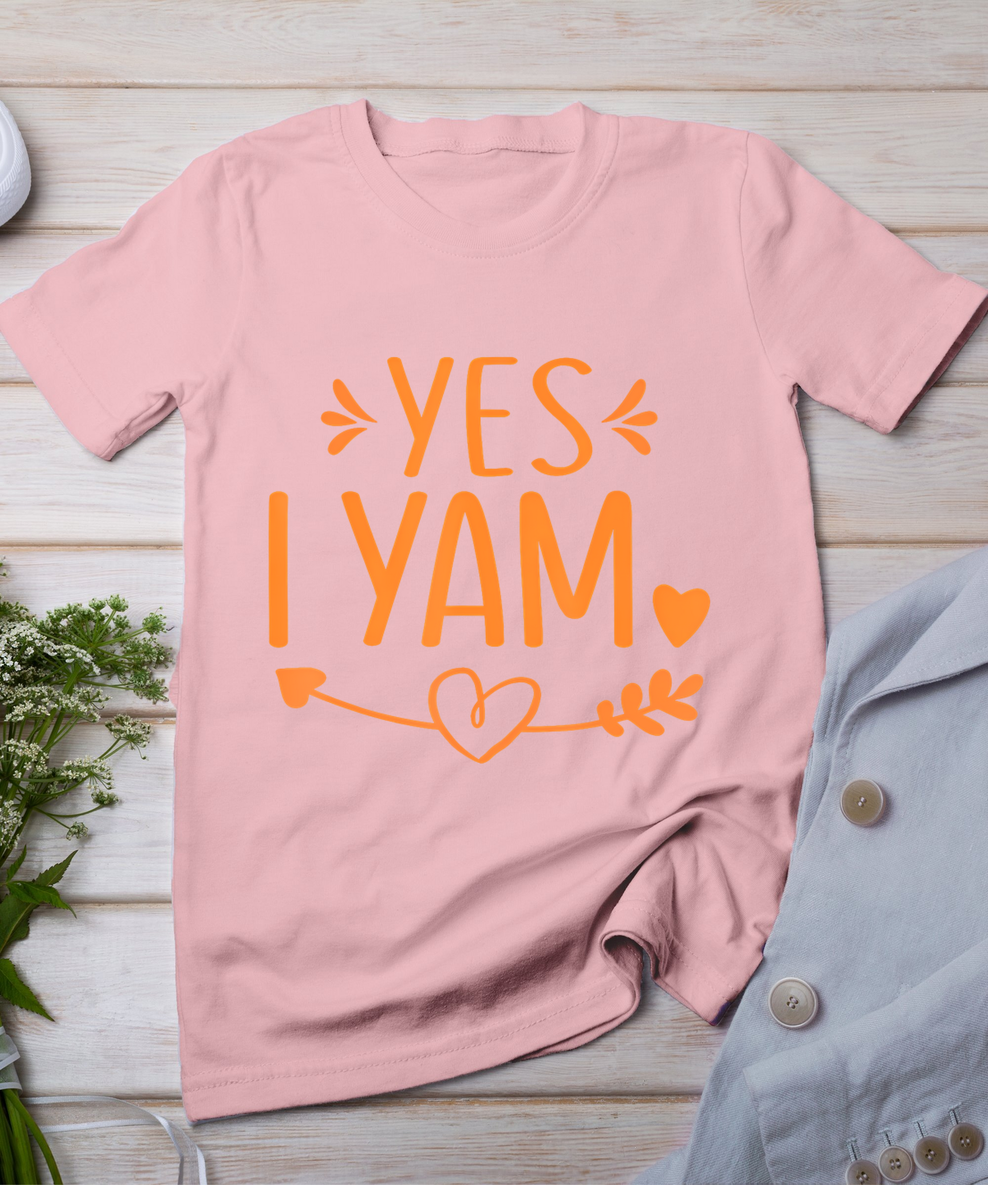 Thanksgiving Matching Couples Outfit Sweet Potato Yes I Yam T-Shirt