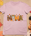 Mama Thanksgiving Mom Fall Pumpkins Season Retro T-Shirt