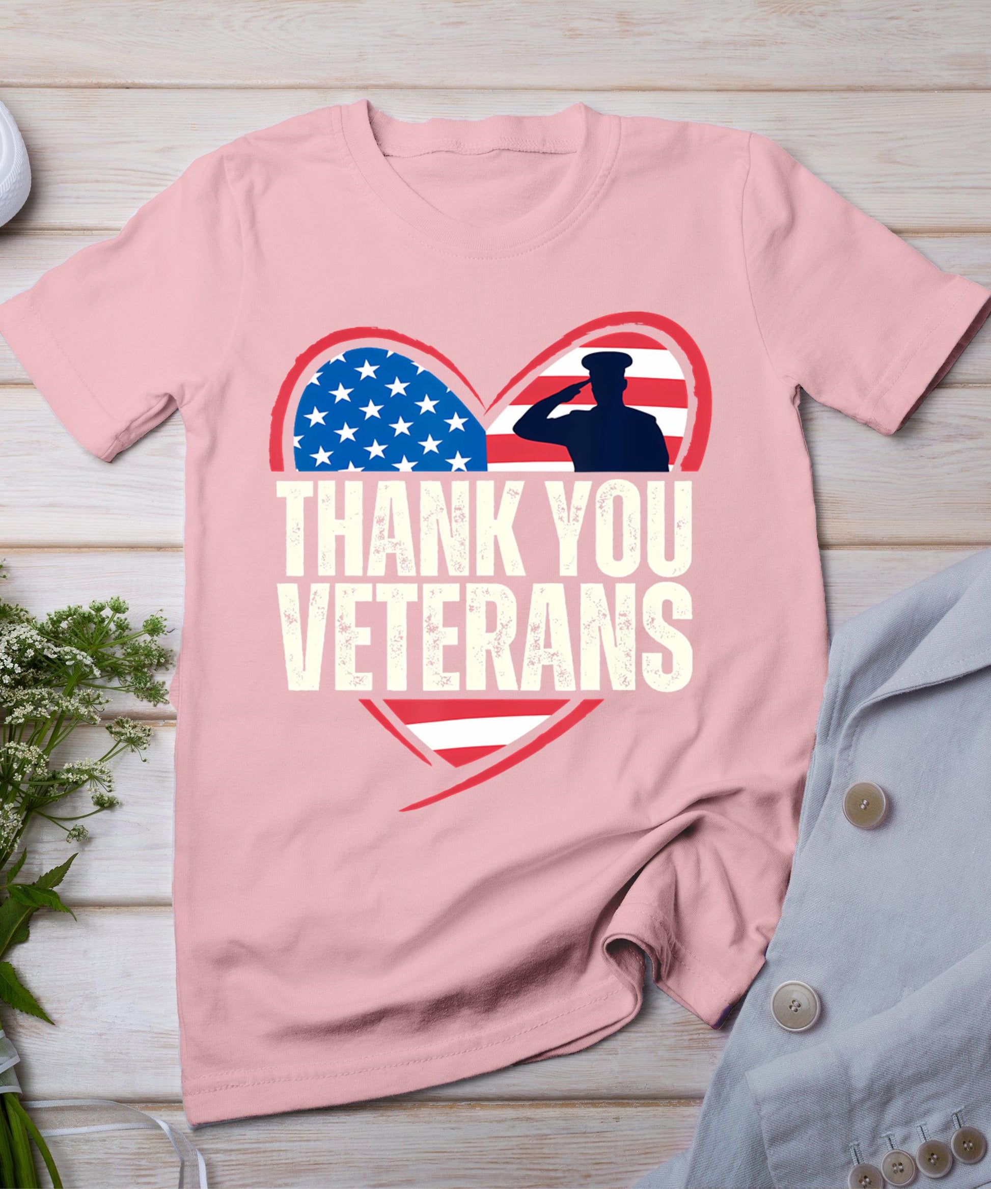 Thank You Veterans Day Memorial Day Partiotic Military Usa T-Shirt