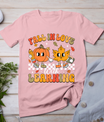 Retro Fall In Love With Learning Autumn Pumpkin Teacher T-Shirt