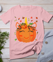 Cute Unicorn Pumpkin For Kids Halloween Thanksgiving T-Shirt