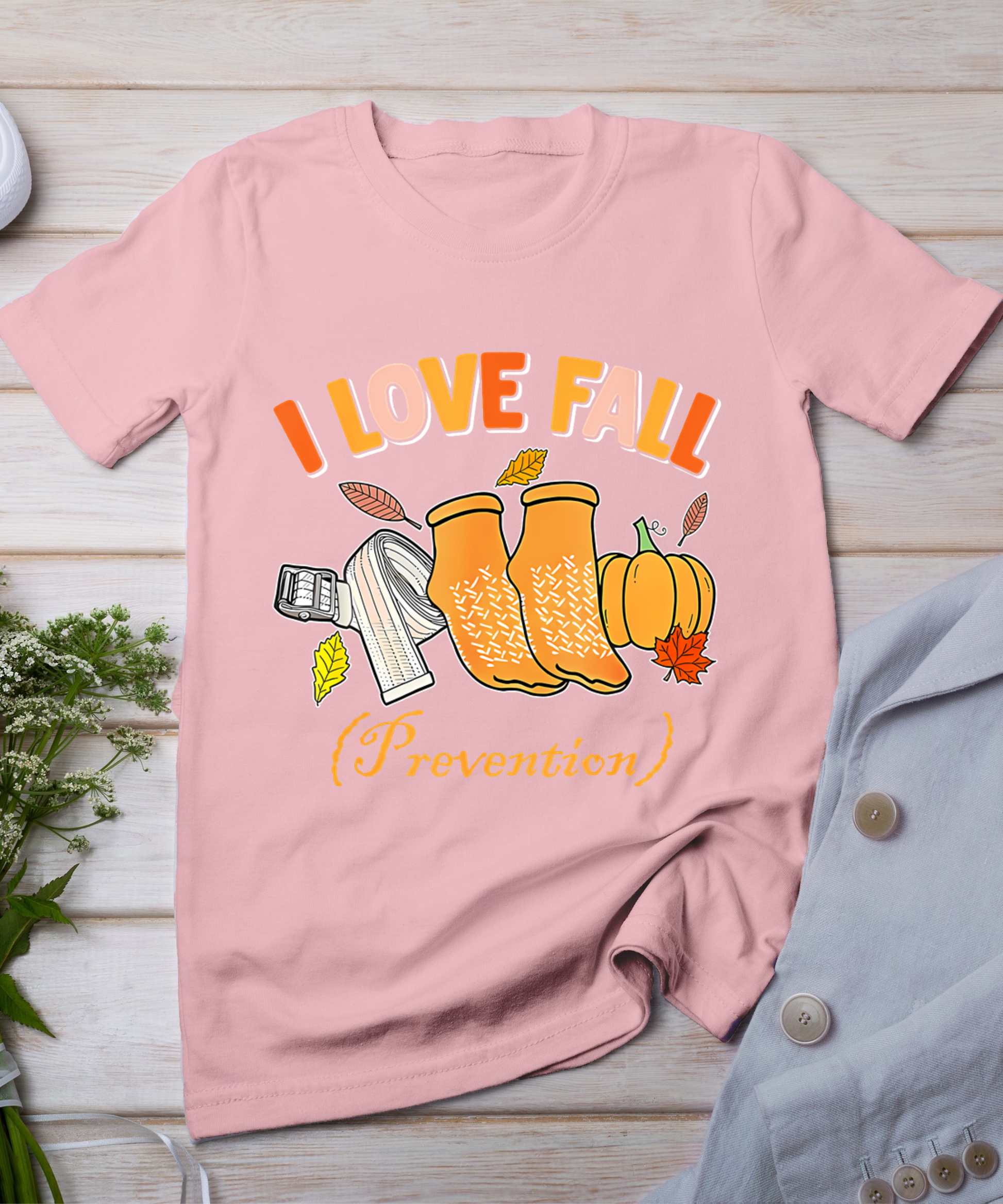 Pt Nurse Fall I Love Fall Prevention Fall Physical Therapy T-Shirt