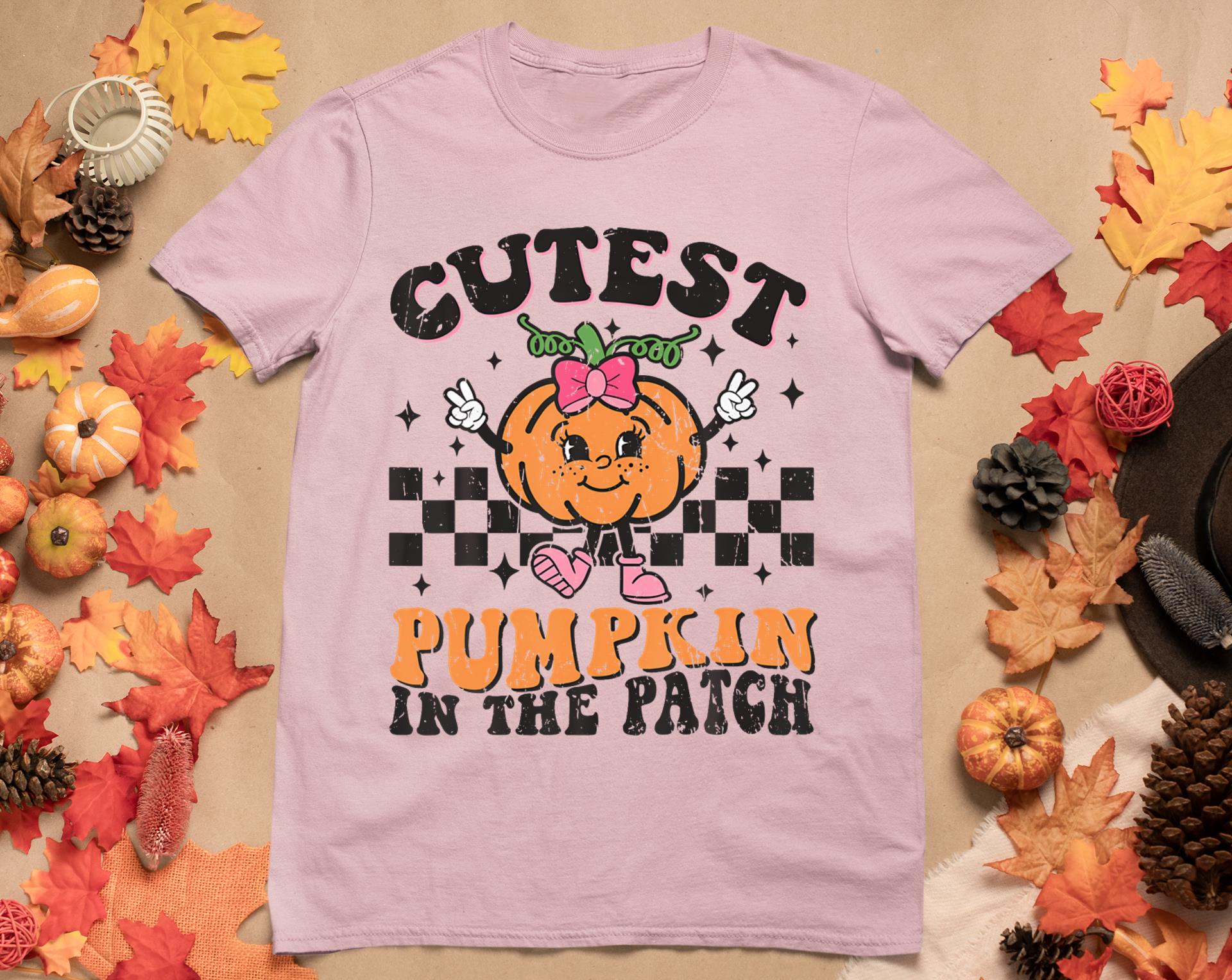 Cutest Pumpkin In The Patch Funny Halloween Thanksgiving T-Shirt