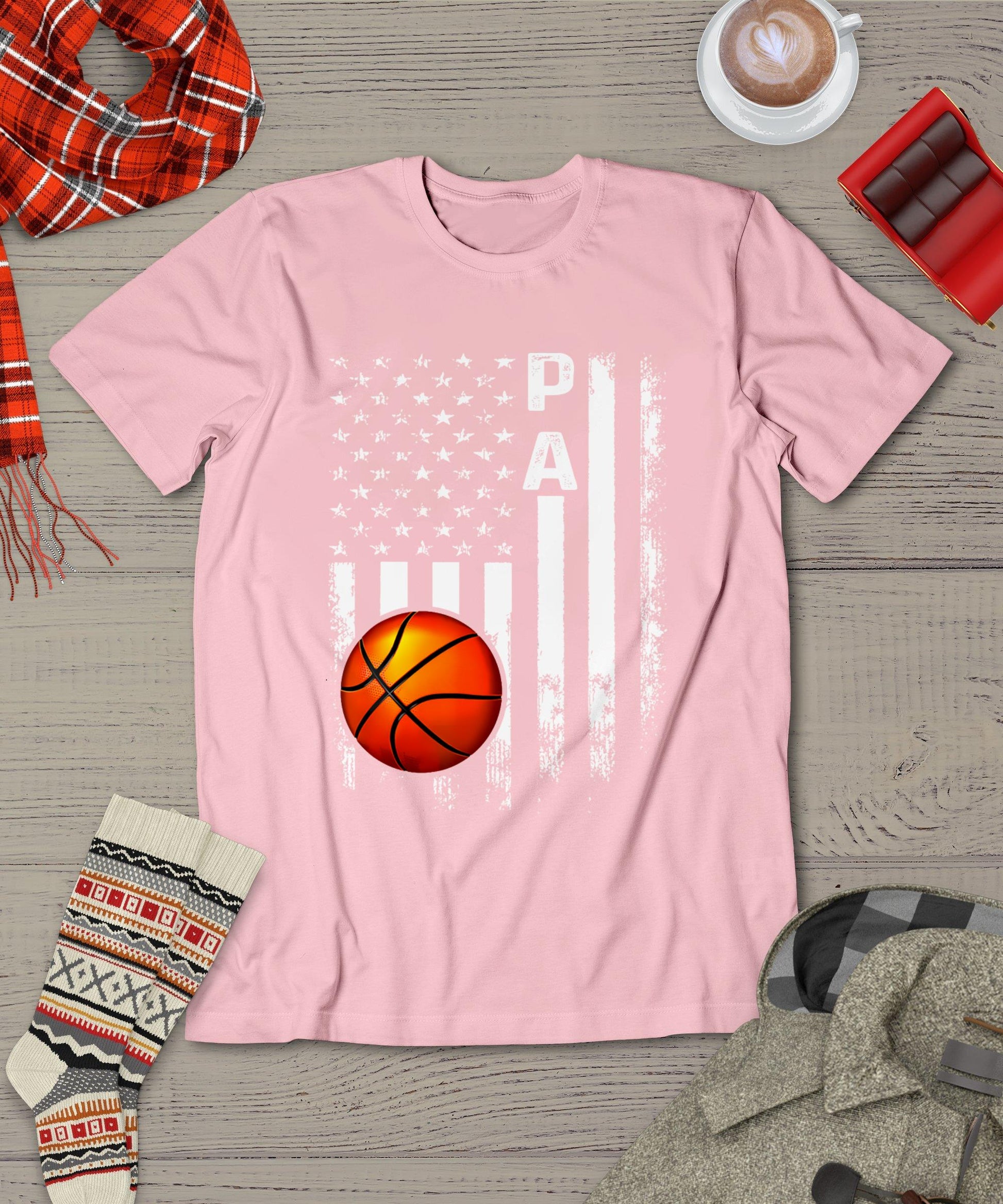 Vintage Basketball USA Christmas Xmas T-Shirt