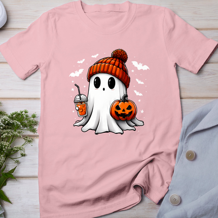 Cute Halloween Ghost Drink Pumpkin T-Shirt