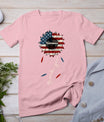 Thank You Veterans Sunflower Us America Flag Patriotic Women T-Shirt