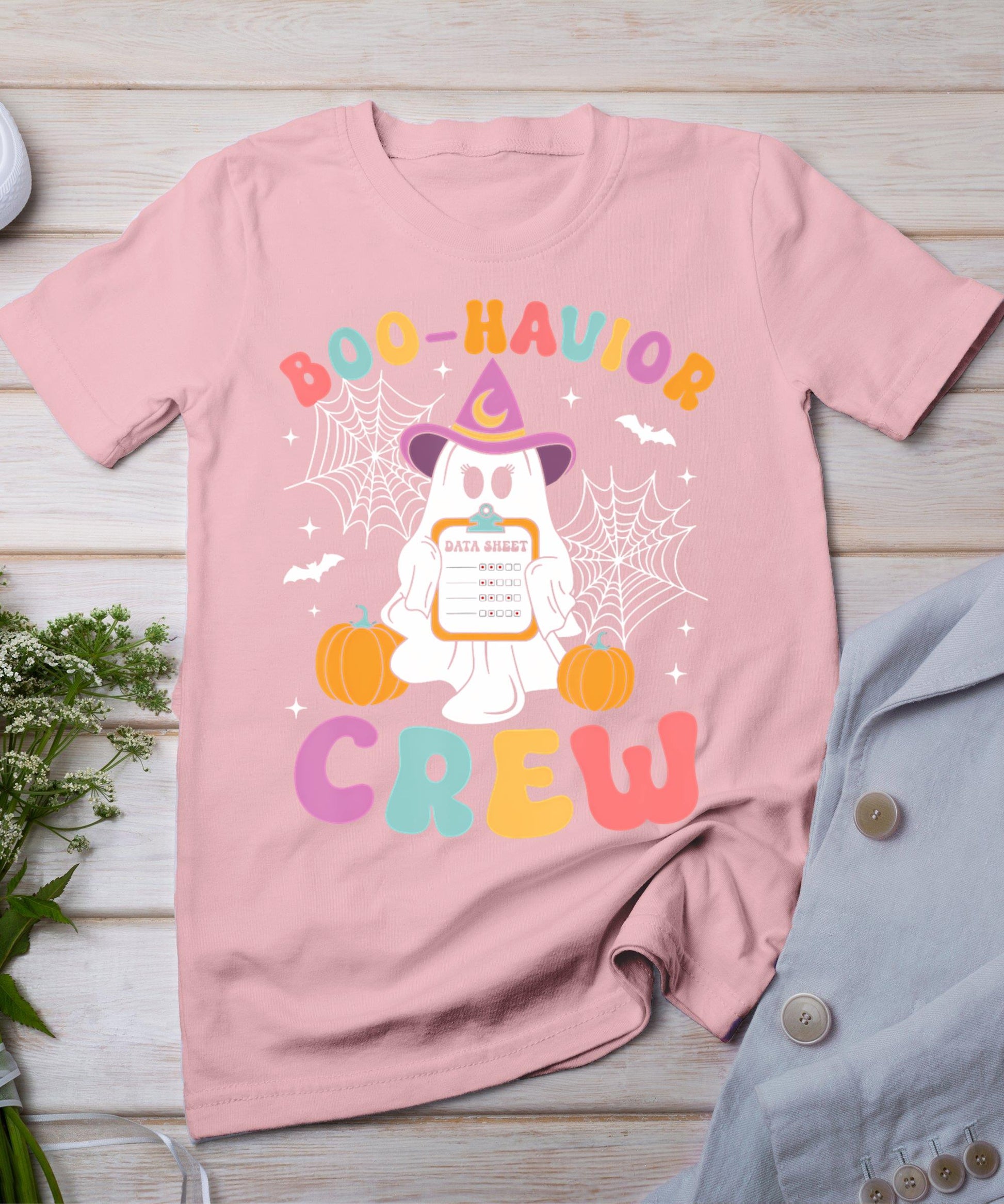 Retro Boo-Havior Crew Behavior Analyst Halloween Aba Rbt T-Shirt