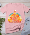 Turkey Nurse Stethoscope Thanksgiving Fall Scrub Top Women T-Shirt