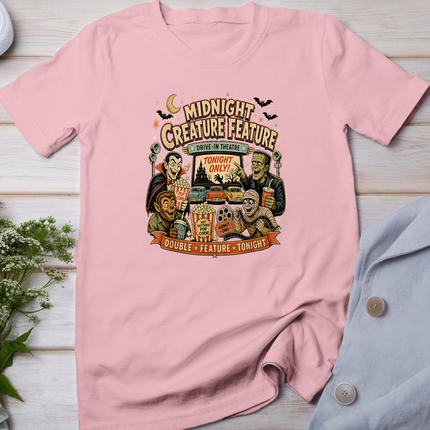 Retro 90s Vampire Frankenstein Midnight Creature Feature T-Shirt
