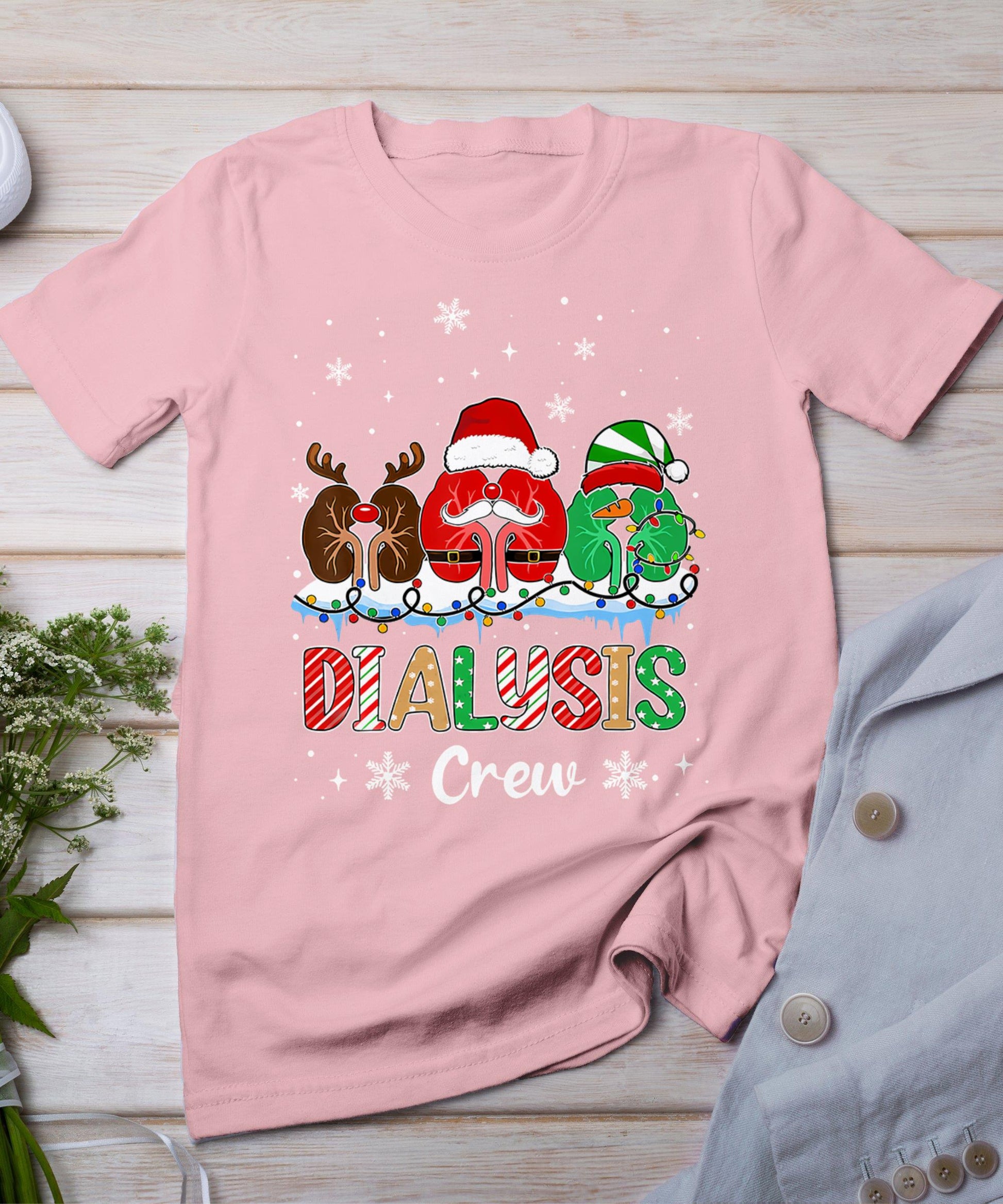 Dialysis Christmas Crew Dialysis Nurse Nephrology Technician T-Shirt