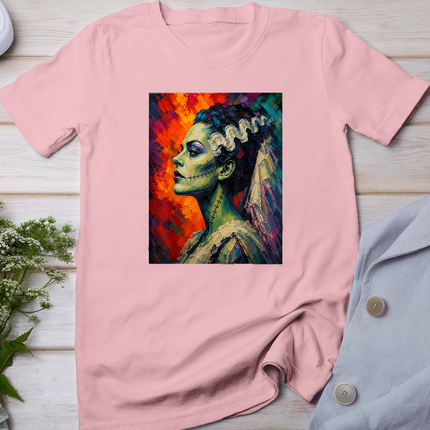 Bride and Frankenstein The Lover Halloween Matching Couple T-Shirt