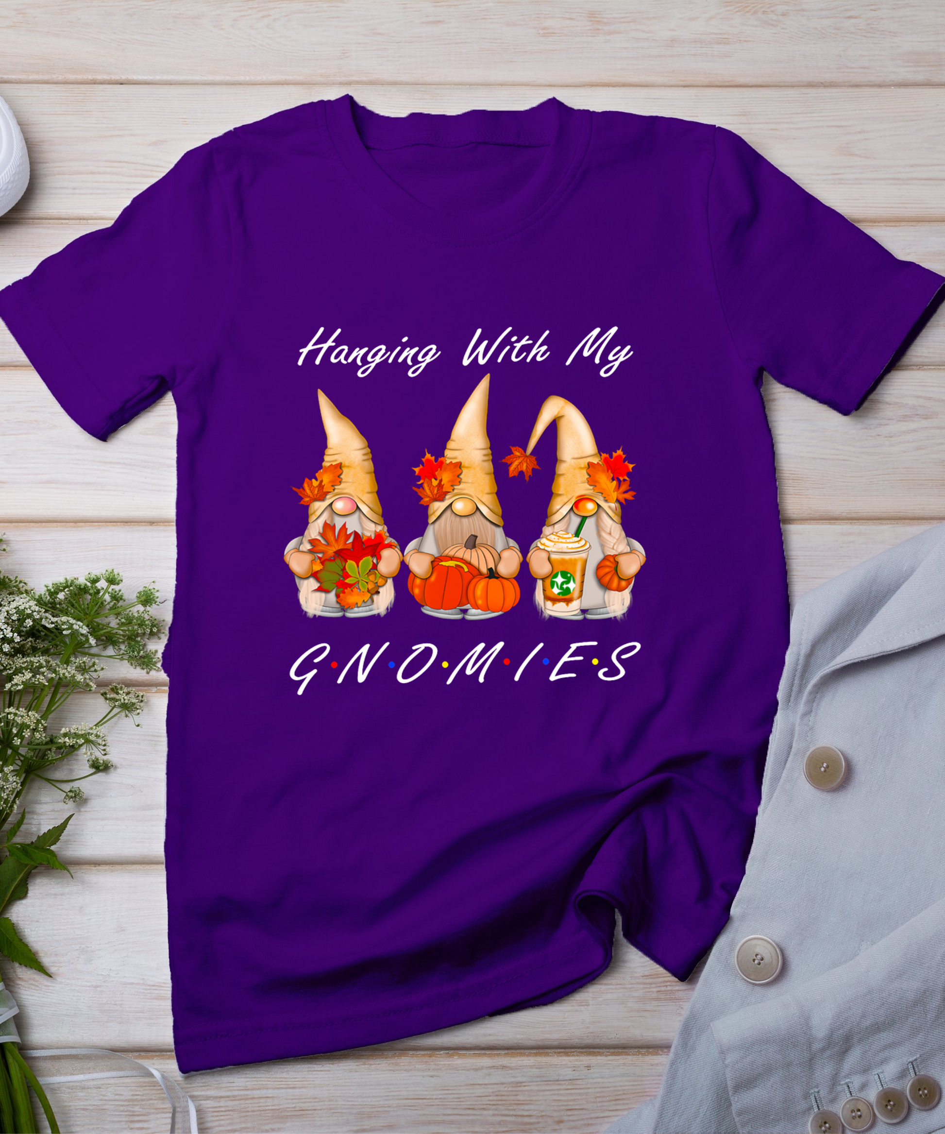 Funny Thanksgiving Shirts For Women Gnome - Gnomies Lover T-Shirt