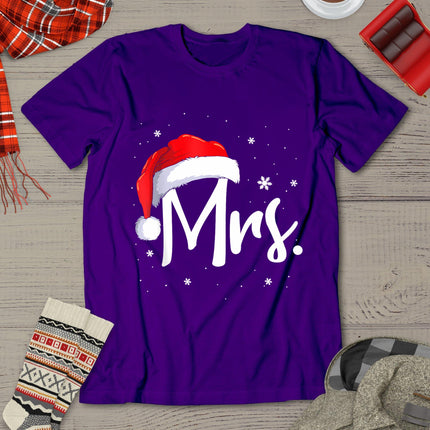 Mr And Mrs Claus Couples Matching Christmas Pajamas Santa T-Shirt
