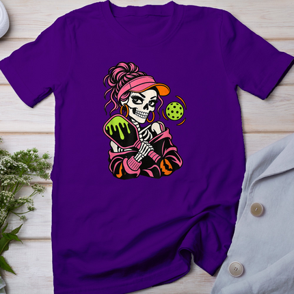 Halloween Pickleball Skeleton Girls Women Halloween T-Shirt