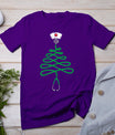 Stethoscope Christmas Tree Nurse Christmas Scrub Top Xmas T-Shirt