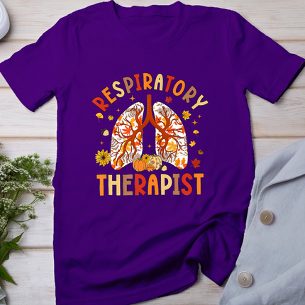 Respiratory Therapist Fall Lung Thanksgiving Pulmonologist T-Shirt