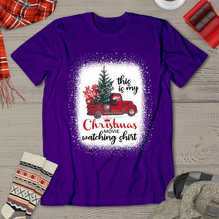This Is My Christmas Movie Watching Shirt Vintage Red Truck T-Shirt