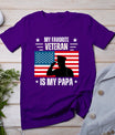 Veterans Day Military My Favorite Veteran Is My Papa Kids T-Shirt