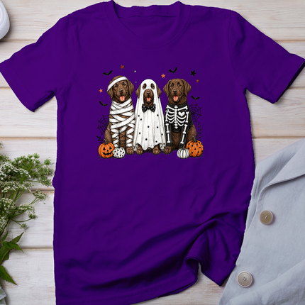 Chocolate Labrador in Ghost Cute Lab Ghost Dog Halloween T-Shirt