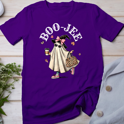 Cute Boo Jee Ghost Halloween Leopard Ghost Coffee Womens T-Shirt