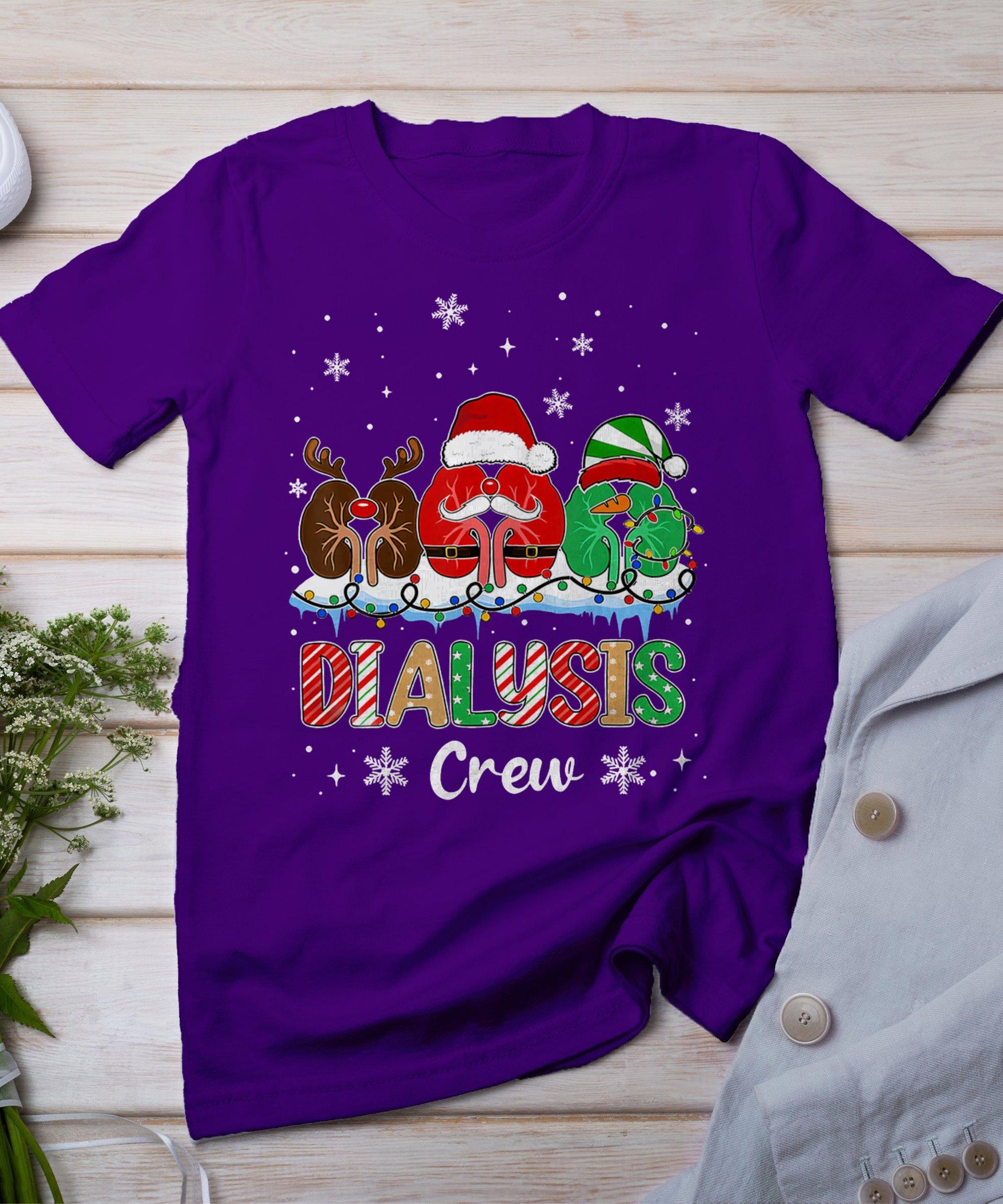 Dialysis Christmas Crew Dialysis Nurse Nephrology Technician T-Shirt