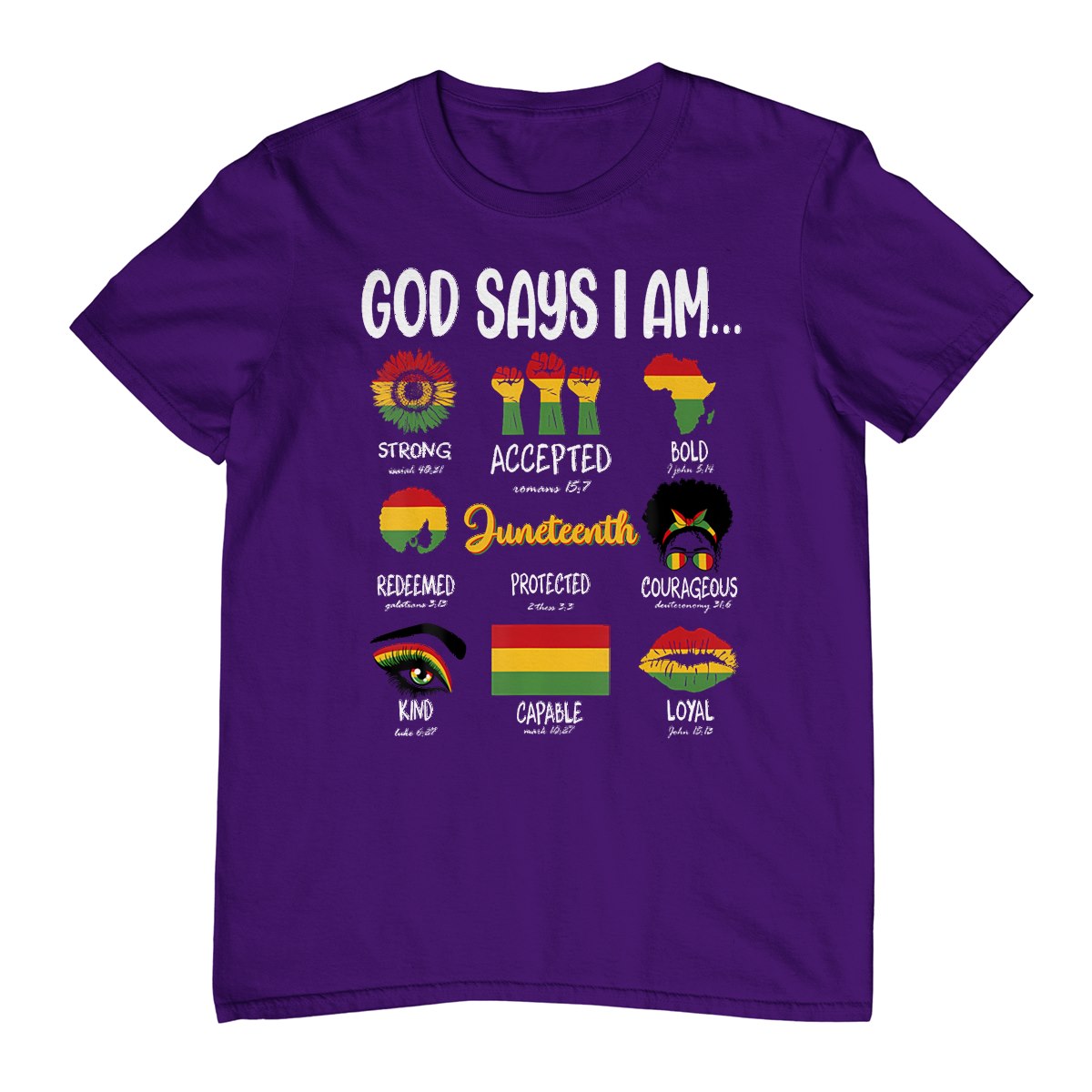 Juneteenth God Says I Am Celebrating Black Freedom 1865 T-Shirt