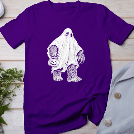 Bigfoot Ghost Halloween Pumpkin Costume Funny Sasquatch T-Shirt
