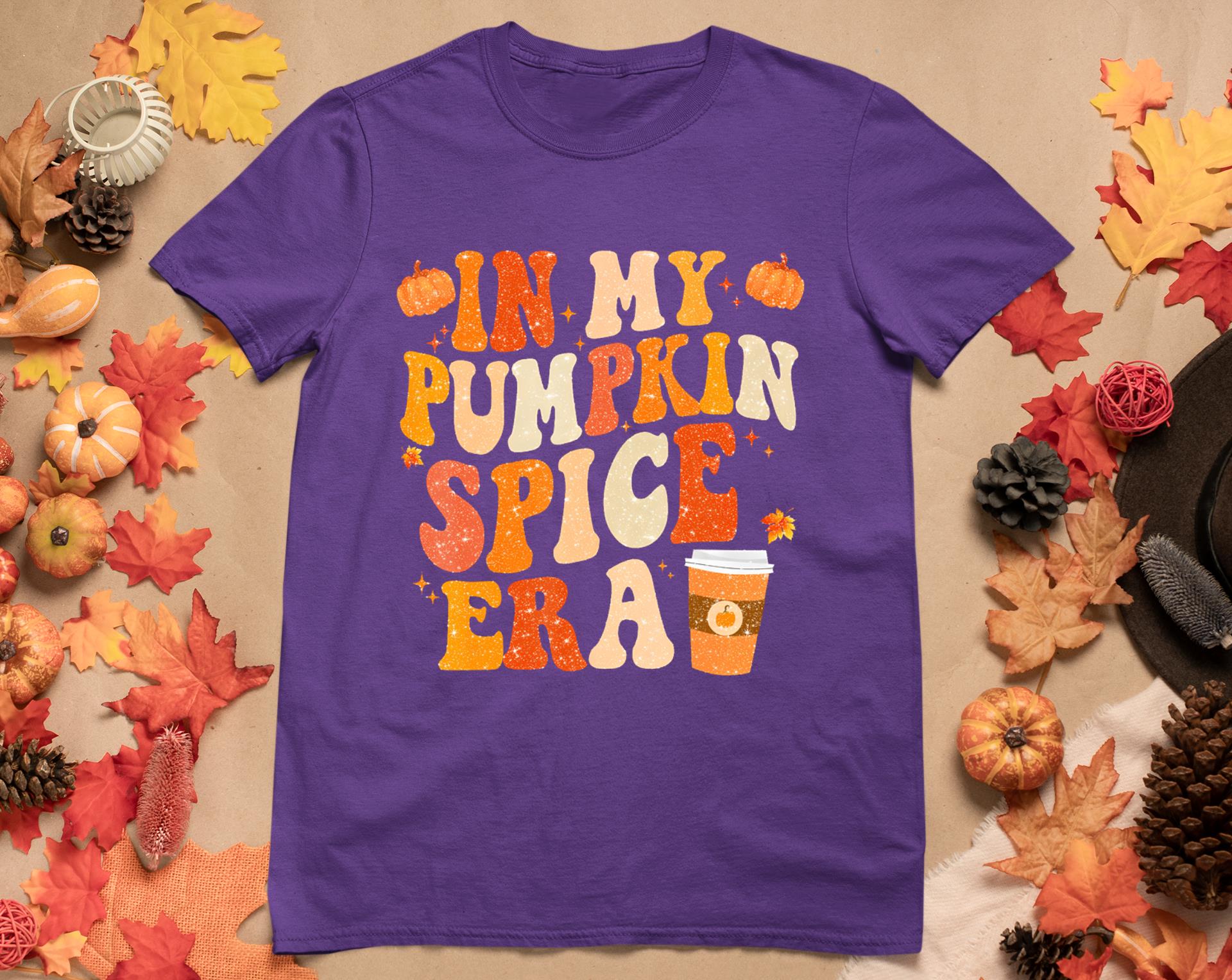 In My Pumpkin Spice Era Funny Retro Fall Vibes Thanksgiving T-Shirt