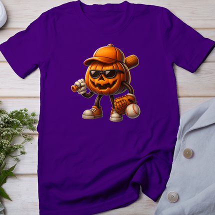 Spooky Jack O lantern Baseball Halloween Costumes Mens Boys T-Shirt